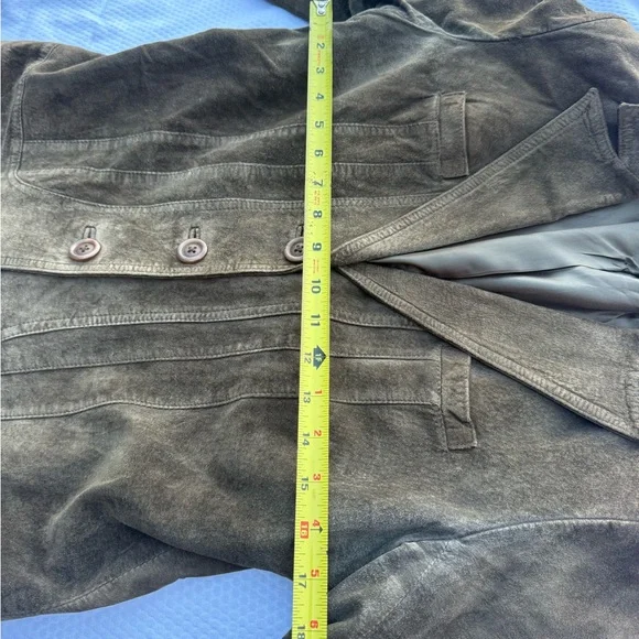 Alfani Women's Chocolate Brown Blazer , 100 % leather - Picture 4 of 5